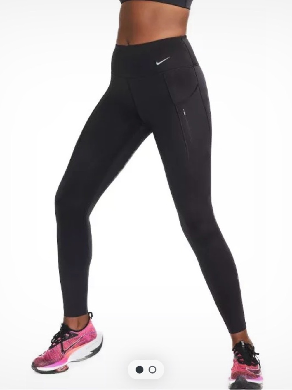 Nike Black High-Waist Leggings with Side Pockets